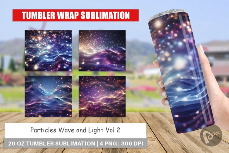Tumbler Sublimation Wrap Particles Light