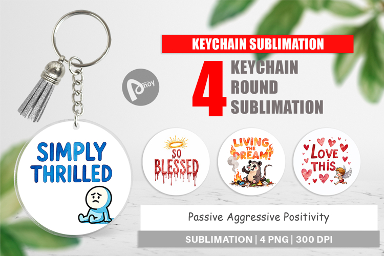 Pastel Snark Keychain