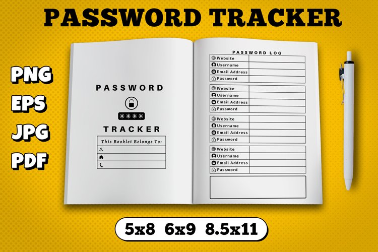 Amazon kdp password log interior for kindle publisher example image 1