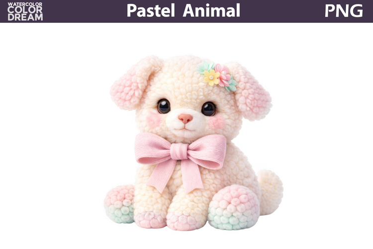 Pastel Baby Puppy Clipart | Cute Nursery Sublimation