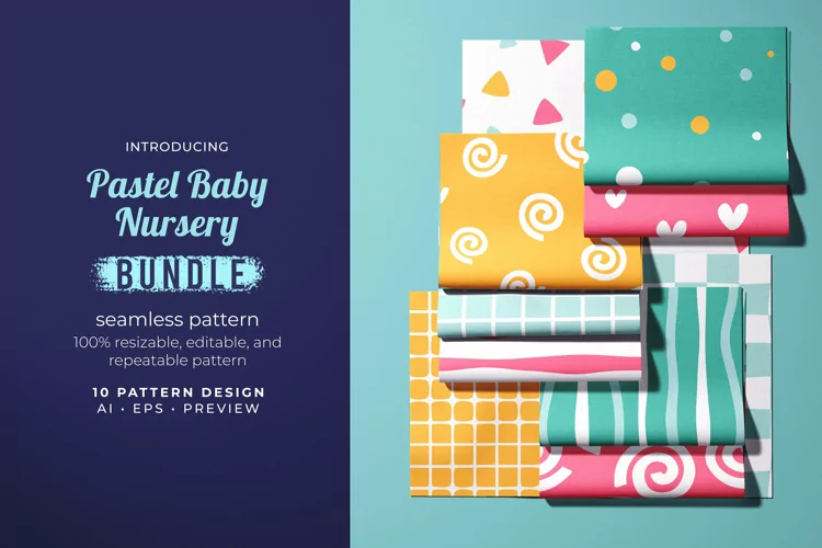 Pastel Baby Nursery - Seamless Pattern