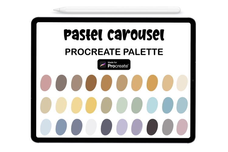 Pastel Carousel Procreate Palette - Procreate Color Palette