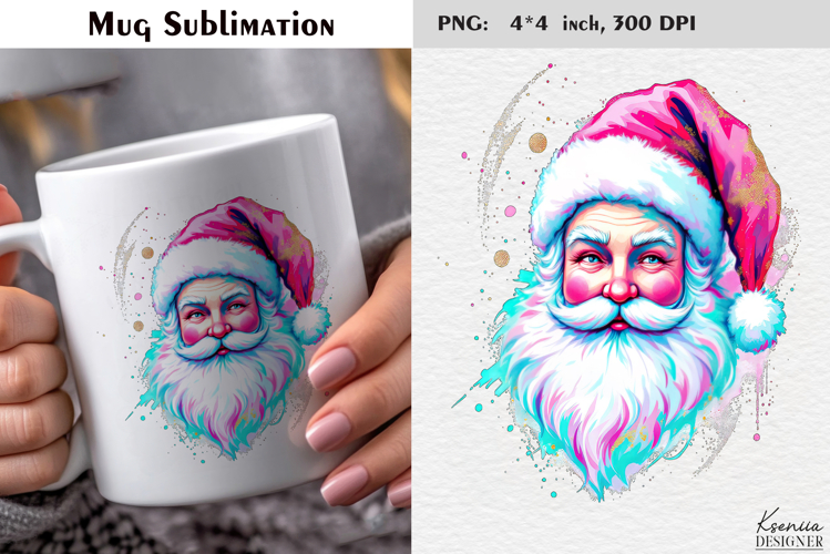 Pastel Cozy Christmas Santa|Merry Christmas Mug