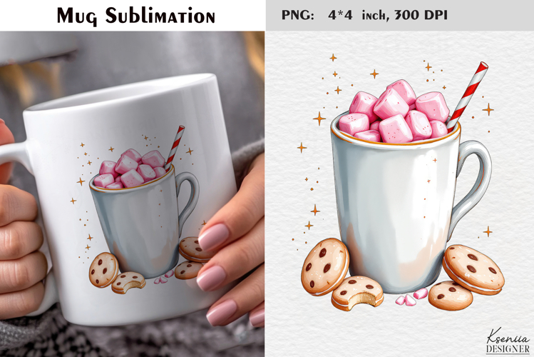 Pastel Cozy Christmas Hot Cocoa|Cute Merry Christmas Mug