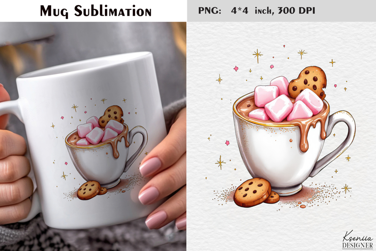 Pastel Cozy Christmas Hot Cocoa|Cute Merry Christmas Mug