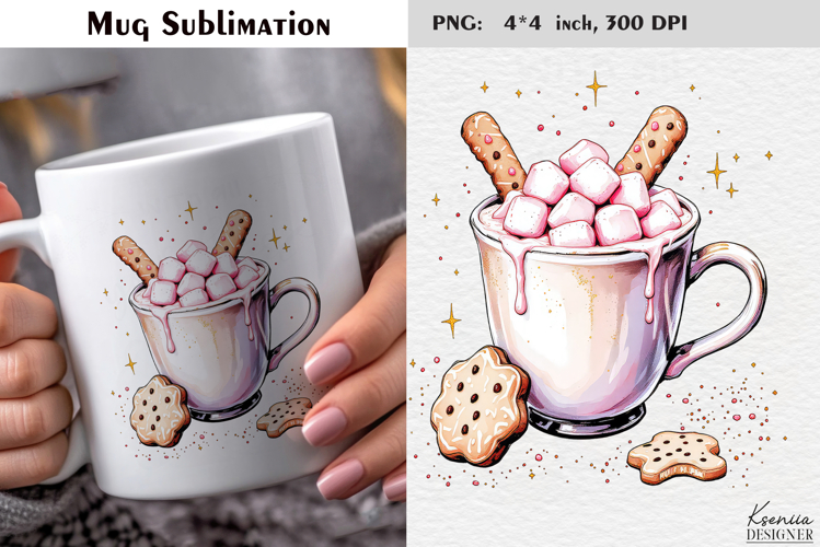 Pastel Cozy Christmas Hot Cocoa|Cute Merry Christmas Mug