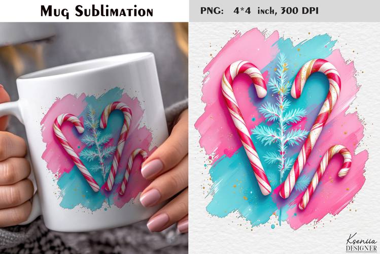 Pastel Cozy Christmas Candy Cane|Merry Christmas Mug