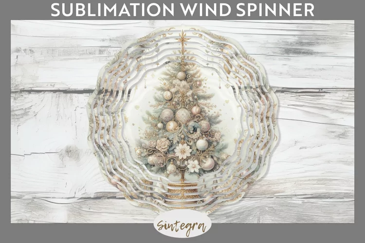 Pastel Christmas Tree v1 Wind Spinner Sublimation