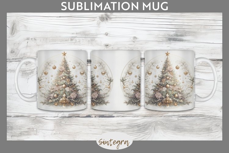 Pastel Christmas Tree v3 Mug Wrap Sublimation