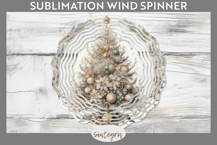 Pastel Christmas Tree v5 Wind Spinner Sublimation example image 1