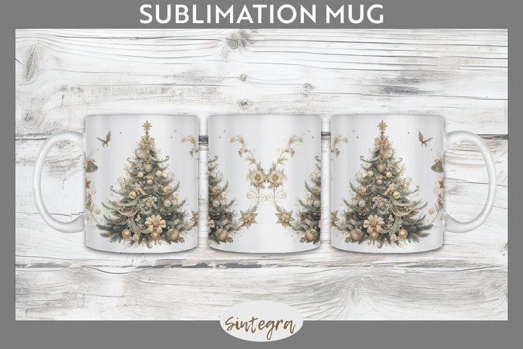 Pastel Christmas Tree v6 Mug Wrap Sublimation