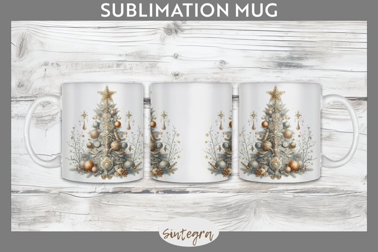 Pastel Christmas Tree v7 Mug Wrap Sublimation