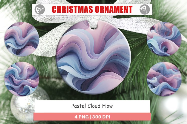 Christmas Ornaments Pastel Cloud Flow
