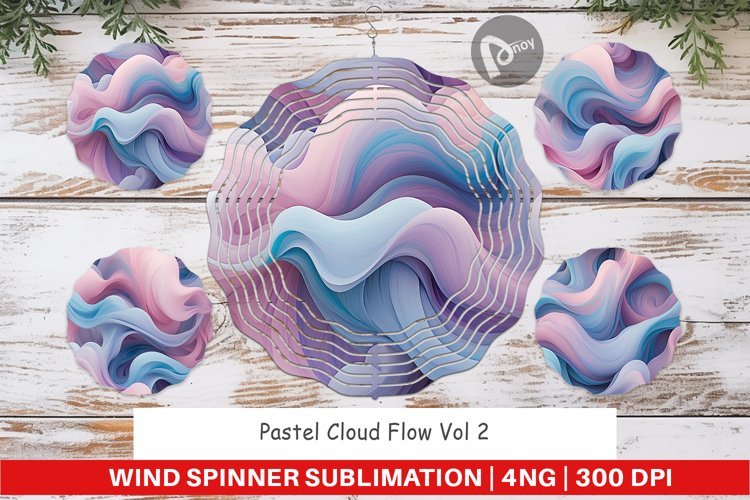Wind Spinner Pastel Cloud Flow