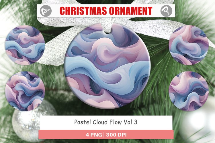 Christmas Ornaments Pastel Cloud Flow