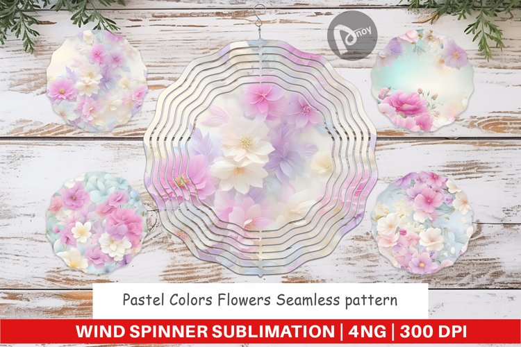 Wind Spinner Flower Pastel Pattern