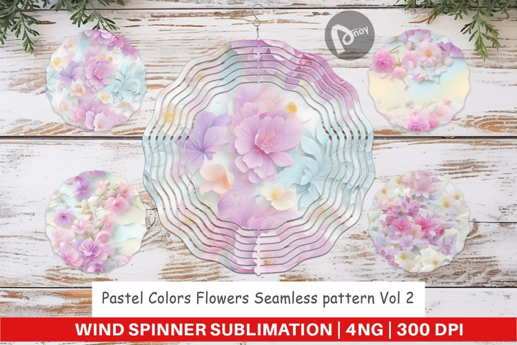 Wind Spinner Flower Pastel Pattern