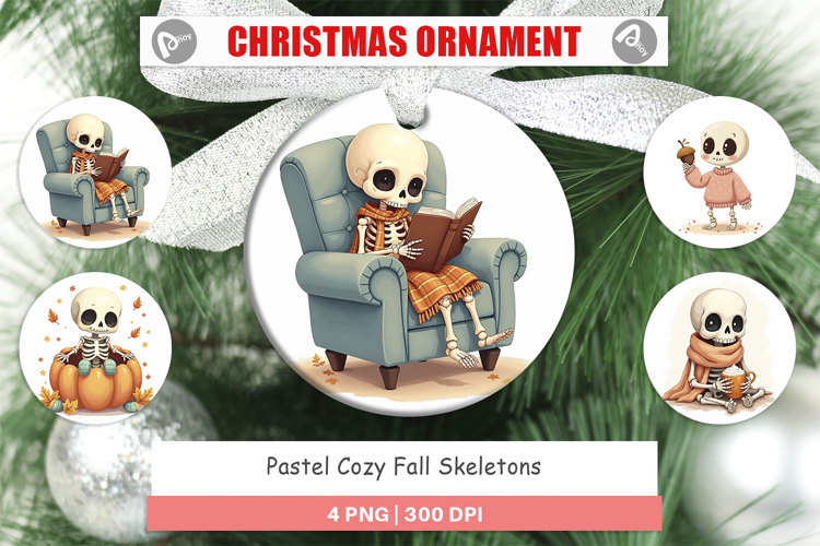 Ornament Pastel Fall Skeletons