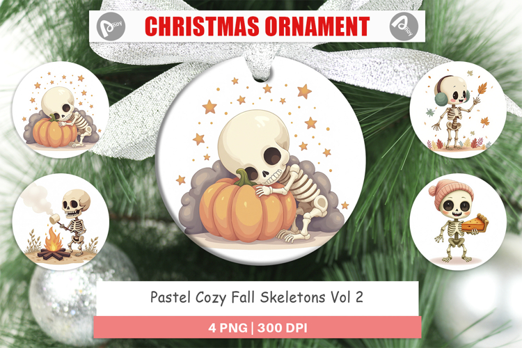 Ornament Pastel Fall Skeletons