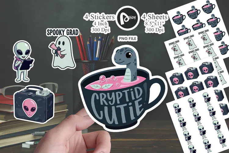 Pastel Cryptid Academy Sticker