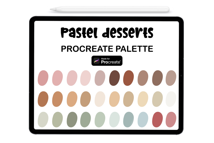 Pastel Desserts Procreate Palette - Procreate Color Palette