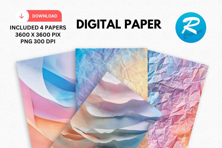 Pastel Digital Paper, Pastel Background example image 1