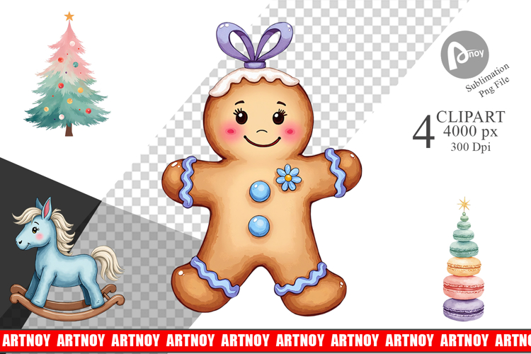 Pastel Dreams Christmas Clipart