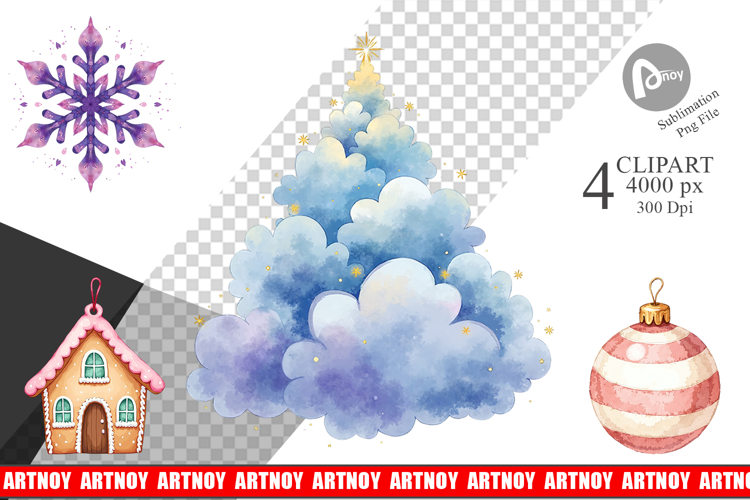 Pastel Dreams Christmas Clipart