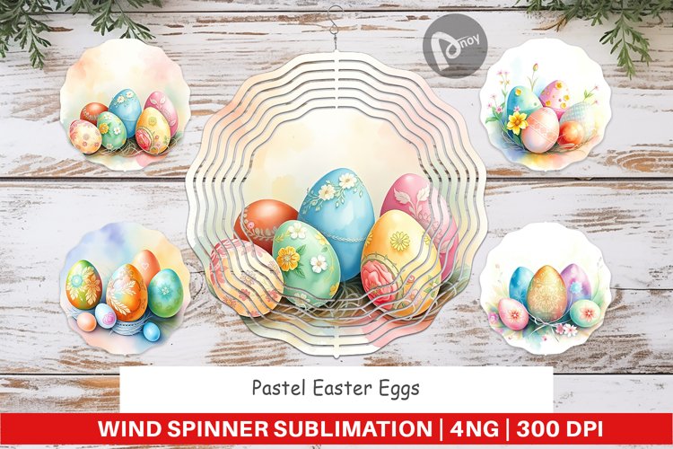 Wind Spinner Pastel Easter Eggs example image 1