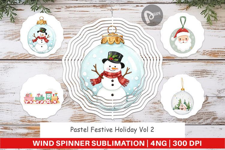 Wind Spinner Pastel Holiday Festive