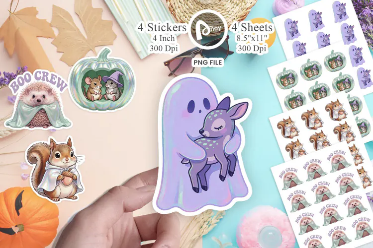 Forest Critter Apparitions Sticker
