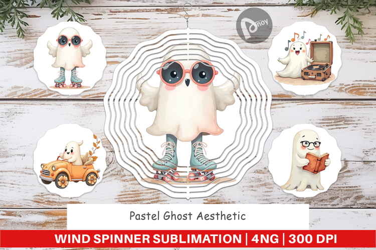 Wind Spinner Pastel Ghost Vibes