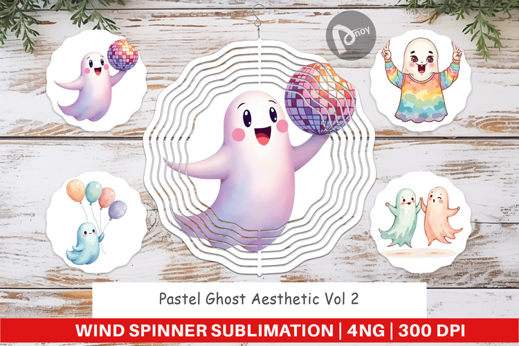 Wind Spinner Pastel Ghost Vibes