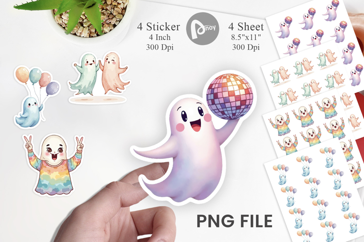 Pastel Ghost Vibes Sticker
