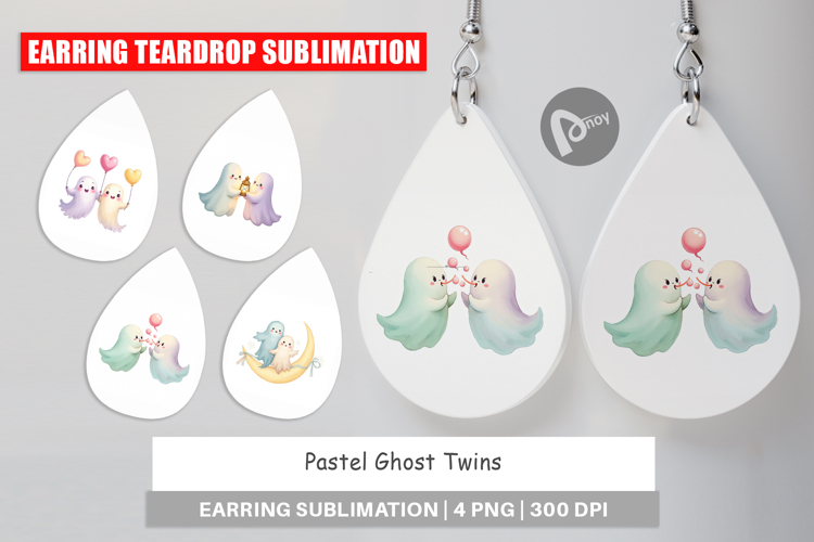 Earring Pastel Ghost Twins