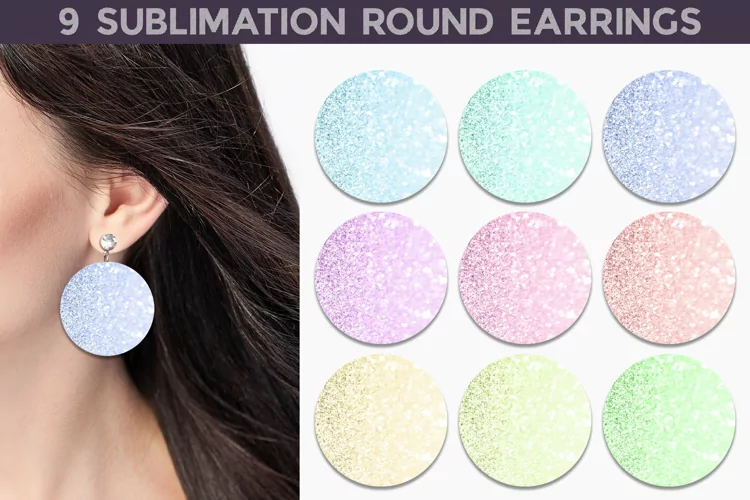 Glitter Earrings | Pastel Round Earrings