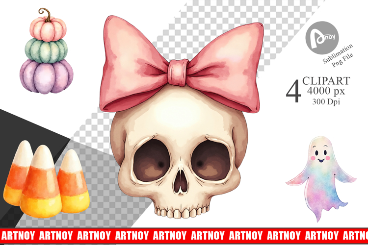 Clipart Watercolor Pastel Goth Cuties