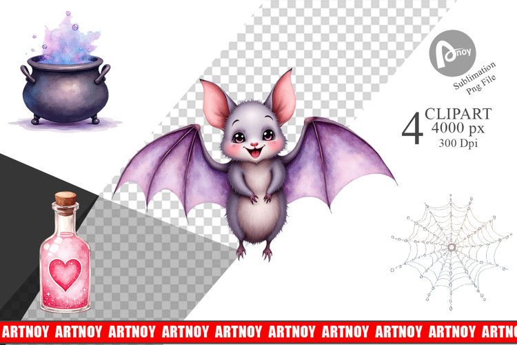 Clipart Watercolor Pastel Goth Cuties