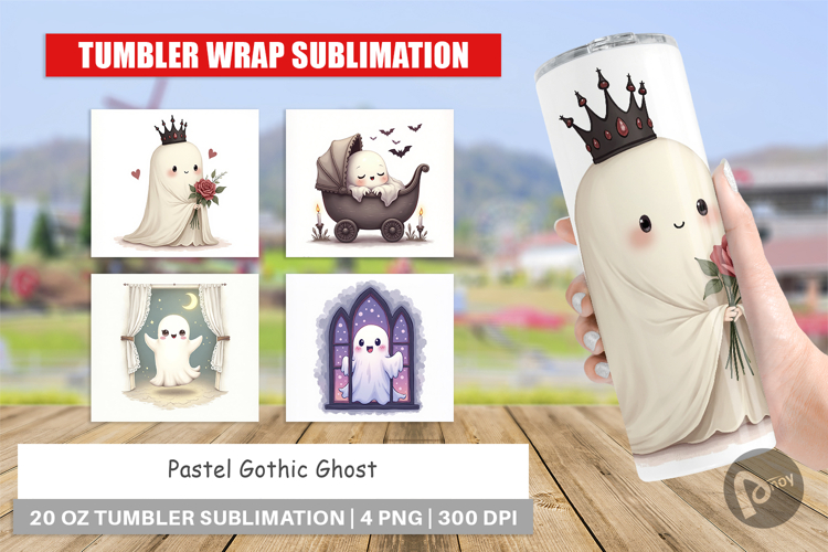 Tumbler Pastel Gothic Ghost
