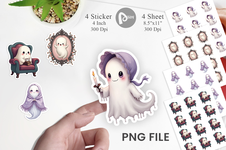 Pastel Gothic Ghost Sticker