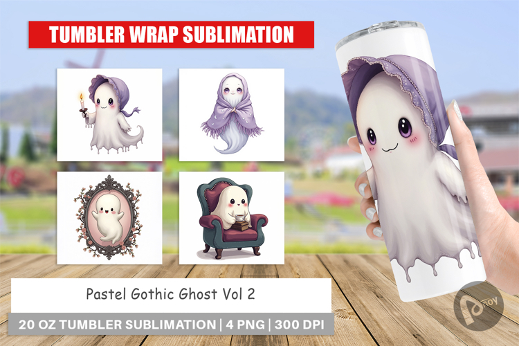 Tumbler Pastel Gothic Ghost