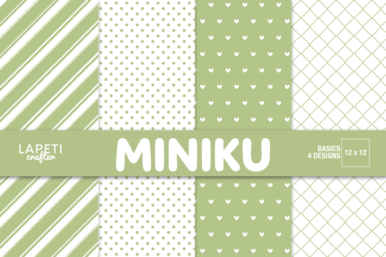 Pastel Green Digital Papers, Scrapbook Green Papers