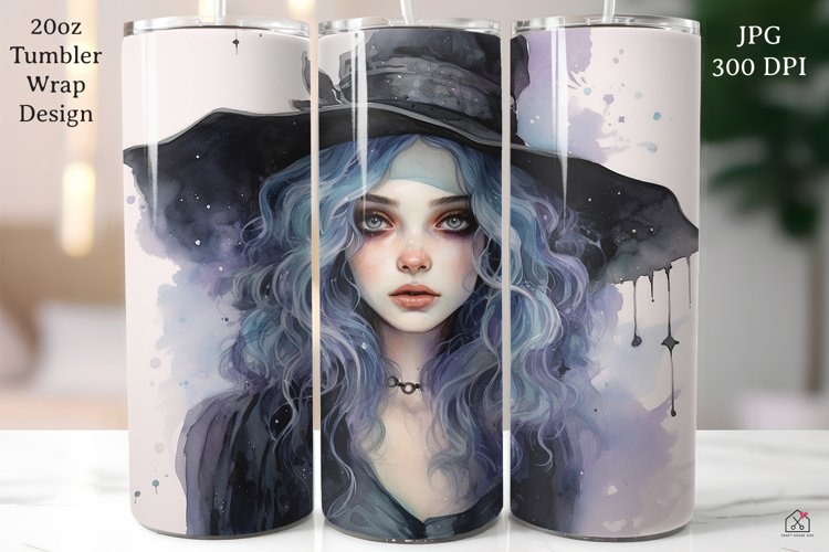 Witch Pastel Halloween 20oz Tumbler Wrap Sublimation Design
