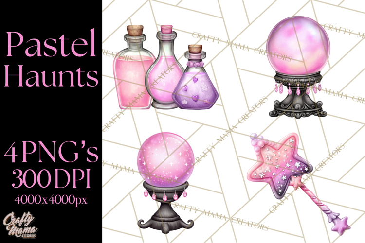 Halloween Clipart PNG, Pink Pastel Goth Halloween Ghost