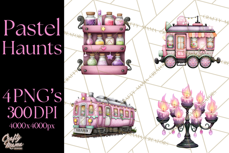 Halloween Clipart PNG, Pink Pastel Goth Halloween Ghost