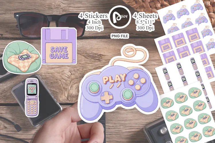 Pastel Lavender Cozy Gamer Sticker