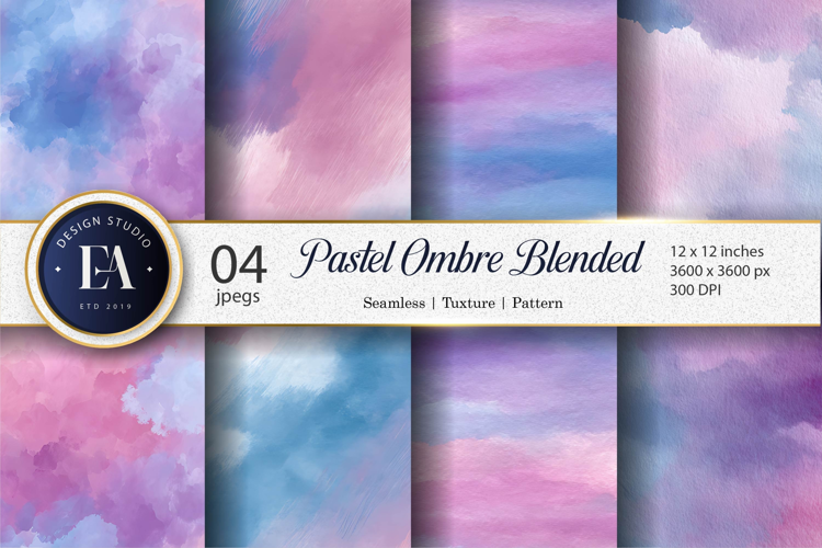 Watercolor Pastel Ombre Wash Texture Digital Paper