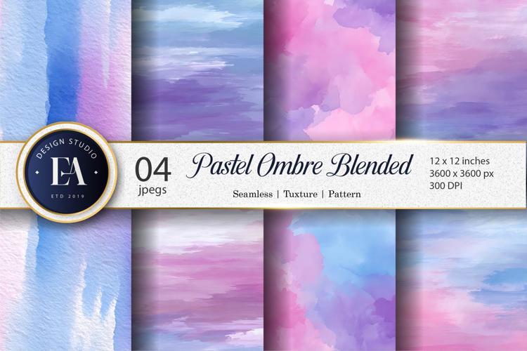 Watercolor Pastel Ombre Wash Texture Digital Paper