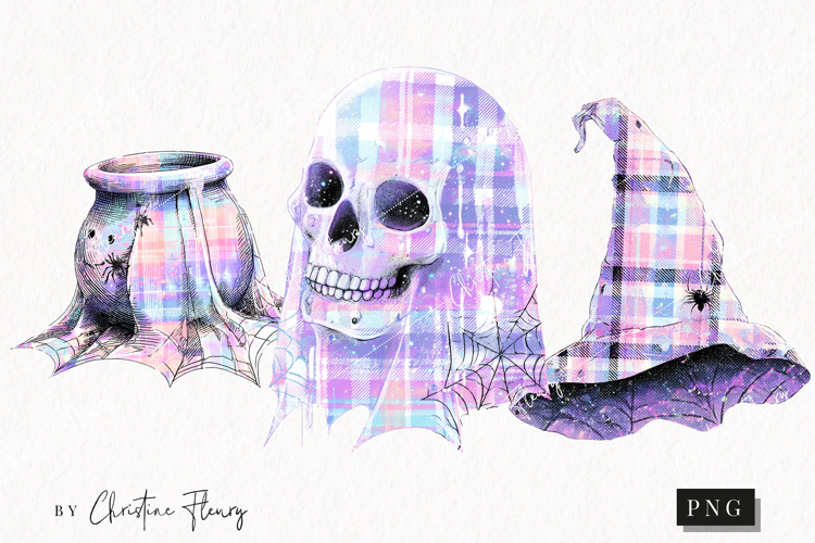 Pastel Plaid Halloween Clipart | Halloween PNG
