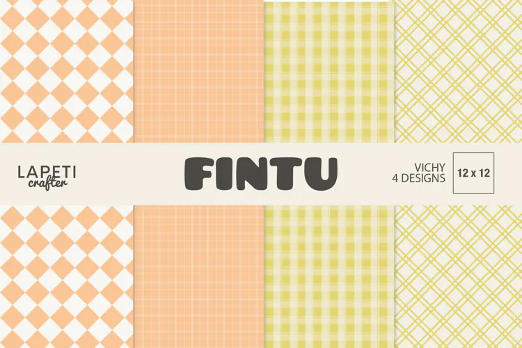 Pastel Plaid Digital Paper | Peach & Yellow Patterns